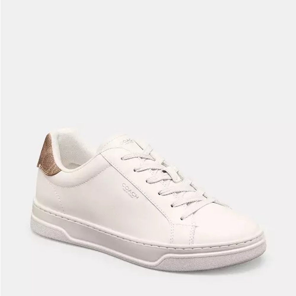 Coach Cream Lace-Up Sneakers